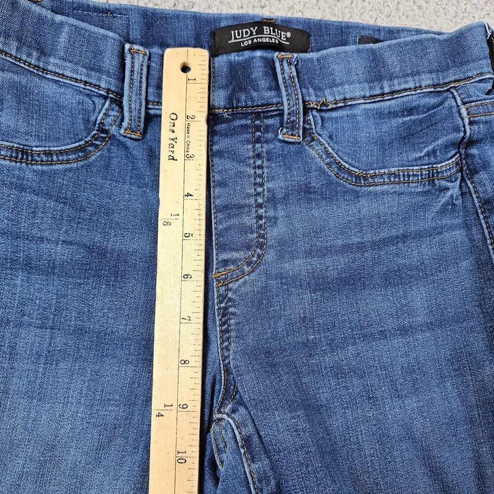 Judy Blue Jeans Women 5/27 Boyfriend Fit Mid Rise Pull On Legging Stretch 88369